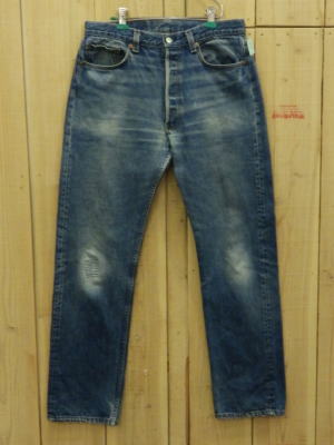 80S古着 激ヒゲ/MADE IN USA/ハチマル/ LEVIS/リーバイス 501/ W34×L32/送料無料