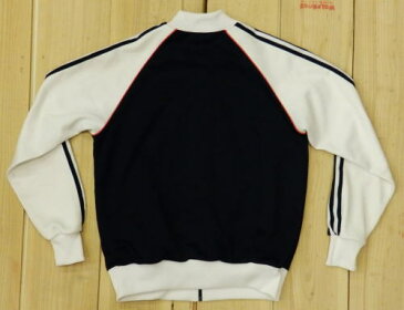 【中古】美品 アディダス 80S 古着 ジャージ ADIDAS トラックジャケット M ネイビー×白