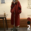 \半額クーポン配布中/ ウールコート ステンカラーコート ウール レディース 秋冬 定番 ビジネス OL 学生 暖かい スッキリ見え 軽い 防寒 プチプラ コス...