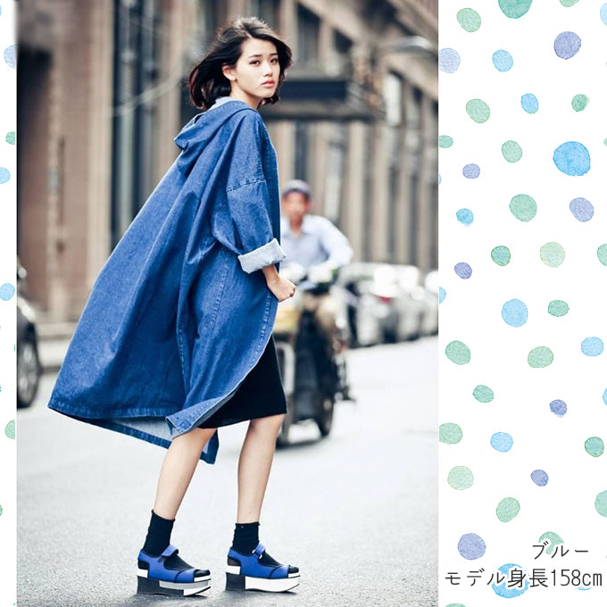 フード付きデニムコート レディース 春 秋 コットン ポリエステル ブルー ブラック フリーサイズ 着回し デイリー オシャレ 大人可愛い シンプル カジュアル ヘルシー スポーティー プチプラ ナチュラル ゆったり 重ね着 ラッキーシール 対応 [ct-025]【half♪】