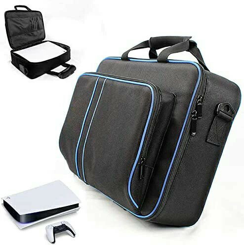 PS5対応バッグ　PS5対応リュック　PlayStation5対応収納バック PS5対応収納バック Playstation5＆PS5 Digital Edition for DualsenseControllerと互換性がある　保護ケース キャリーバッグ 大容量PS5 ケース 肩掛け 小物収納可 持ち運び 防塵 防水 耐衝撃