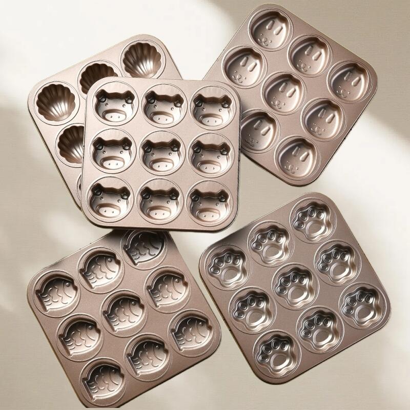 パール金属 動物型 製菓道具 製菓道具セット 9個取り製菓グッズ アニメ キャラクター スタンプ キッチン用品 グッズ バレンタインデー製菓道具(3)