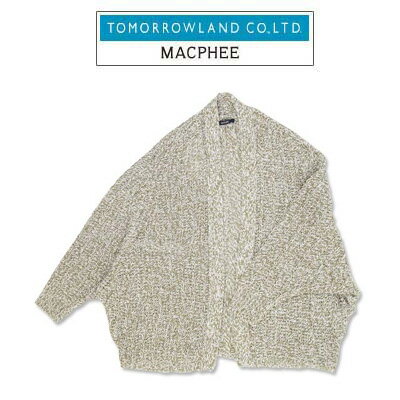 MACPHEE(マカフィー)ショールカーディガン color:カーキ×ホワイト(42) 12-02-31-02204 MACPHEE(マカフィー)ショールカーディガン color:カーキ×ホワイト(42) 12-02-31-02204