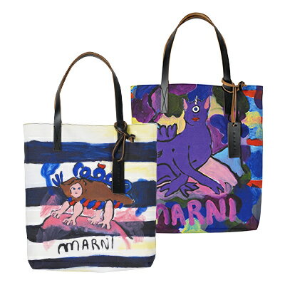 MARNI(マルニ) Colori misti Marni printed cotton tote bag マルニプリントコットントートバッグ SHMP0091U0P5337