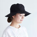 fog linen work tHOl[N CREE LINEN HAT BLACK N|lnbg ubN LWE144-17