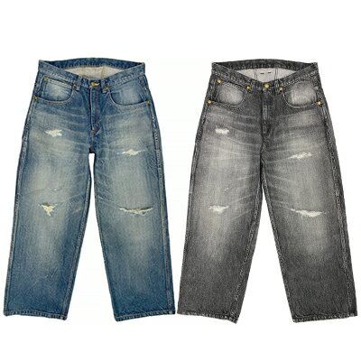 ライスナインテン RICE NINE TEN リップド ディストレスド ワイドジーンズ RIPPED DISTRESSED WIDE JEANS DPT-RDW