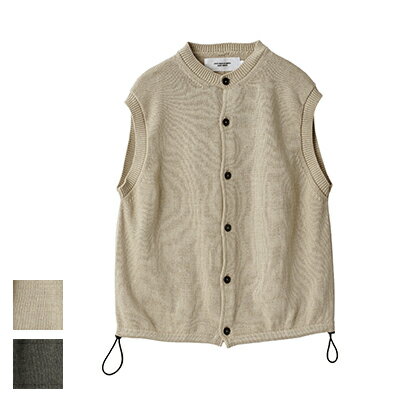 JANE SMITH(ジェーンスミス) 7G CREW NECK FRONT BUTTON VEST クルーネックフロントボタンベスト 24SKN-#241S