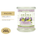 アロマナチュラルズ 100%天然大豆 エッセンシャルオイルキャンドル セレニティー イランイラン & ラベンダー 260g (8.8oz) Aroma Naturals