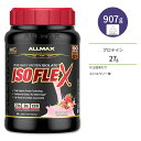 オールマックス アイソフレックス アイソレートプロテイン ストロベリー味 30回分 907g (2lb) ALLMAX ISOFLEX ISOLATE POWDER Strawberry