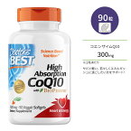 ドクターズベスト コエンザイムQ10 300mg バイオペリン配合 90粒 ベジタブルソフトジェル Doctor's Best High Absorption CoQ10 with BioPerine サプリメント CoQ10 高吸収 いきいき 若々しさ ハイアブソープション