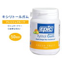 エピック キシリトールガム フレッシュフルーツ 50回分(75g) EPIC Dental Xylitol Chewing Gum Fresh Fruit チューイングガム スッキリ さわやか