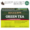 ビゲロー グリーンティー ザクロ入り 20包 38g (1.37oz) BIGELOW Green Tea with Pomegranate Caffeinated 緑茶 ティーバッグ ポムグラネイト フレーバー ホット アイス フルーツ 果物