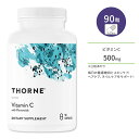 ソーン ビタミンC フラボノイド サプリメント 90粒 カプセル Thorne Vitamin C with Citrus Flavonoids from Oranges 健康維持 生活習慣 ヘアケア ネイルケア