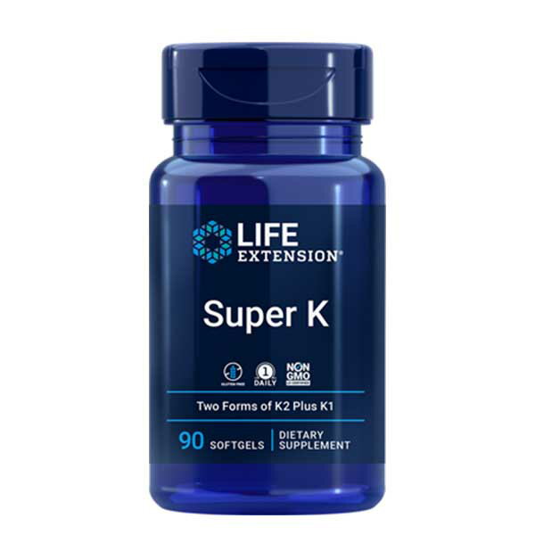 スーパーK アドバンスドK-2 ビタミンK サプリメント 2,600mcg 90ソフトジェル《約3か月分》 Life Extension (ライフ…