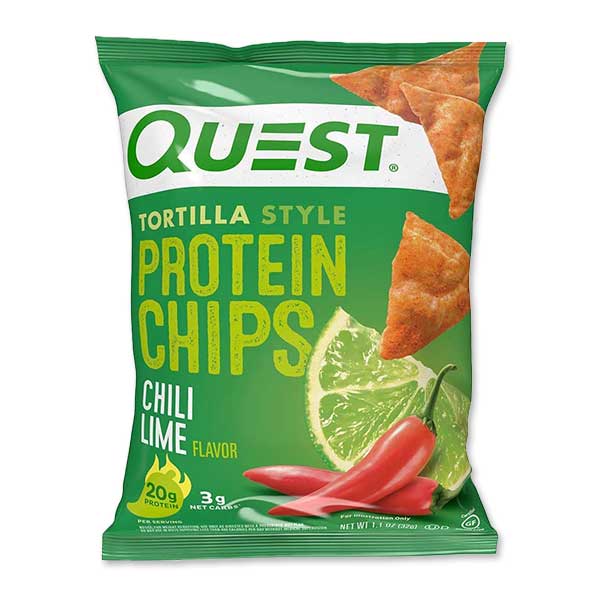 ȥ˥塼ȥꥷ ץƥåץ 饤̣ 32g(1.1oz) Quest Nutrition Tortilla Style Protein Chips Chili Lime