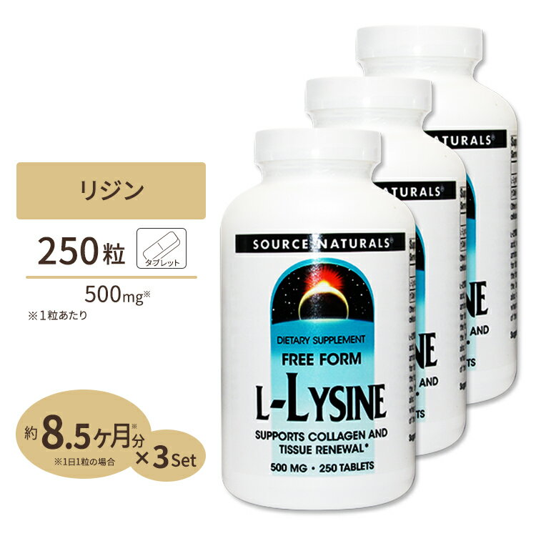 [3ĥå]Source Naturals L-ꥸ 500mg 250γ ֥å ʥ륺 L-Lysine 500mg...