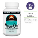 商品説明 ●Source Naturals (ソースナチュラルズ)は1982年に設立以来、独立機関による調査や栄養分析でその優秀性が認められ、数々の賞を受賞したサプリメントが揃っている企業です。 ●サポート力に優れたマルチビタミンとミネラルを配合したサプリメント。 ●1粒に30種のビタミンとミネラルがバランスよく詰まっています◎ ●飲み忘れが多い方、食事ごとに摂るのが苦手な方には、メガワンがオススメ！ ●全体的な健康の維持や、環境に負けない体づくりを目指す方をサポートします☆ ※酵母不使用 / グルテンフリー / デイリーフリー / エッグフリー / グレインフリー / 防腐剤不使用 / 合成着色料不使用 / 合成甘味料 / 合成香料不使用 このサプリメントの粒数違いはこちら ソースナチュラルズのアイテムはこちら 消費期限・使用期限の確認はこちら 内容量 / 形状 30粒 / タブレット 成分内容 詳細は画像をご確認ください アレルギー情報: 大豆 ※製造工程などでアレルギー物質が混入してしまうことがあります。※詳しくはメーカーサイトをご覧ください。 ご使用の目安 食品として1日1粒を目安にお召し上がりください。 ※詳細は商品ラベルもしくはメーカーサイトをご確認ください。 メーカー Source Naturals(ソース ナチュラルズ) ・成人を対象とした商品です。 ・次に該当する方は摂取前に医師にご相談下さい。 　- 妊娠・授乳中 　- 医師による治療・投薬を受けている ・高温多湿を避けて保管して下さい。 ・お子様の手の届かない場所で保管して下さい。 ・6歳未満のお子様が鉄を含む製品を過剰摂取された場合、中毒の原因となります。万が一過剰摂取された場合には、速やかに医師にご相談ください。 ・不正開封防止シールが破れている、または破損している場合は使用しないでください。 ・効能・効果の表記は薬機法により規制されています。 ・医薬品該当成分は一切含まれておりません。 ・メーカーによりデザイン、成分内容等に変更がある場合がございます。 ・製品ご購入前、ご使用前に必ずこちらの注意事項をご確認ください。 Mega-One・30 Tablet 生産国: アメリカ 区分: 食品 広告文責: &#x3231; REAL MADE 050-3138-5220 配送元: CMG Premium Foods, Inc. ソース ナチュラルズ そーすなちゅらるず そーす なちゅらるず 人気 にんき おすすめ お勧め オススメ ランキング上位 らんきんぐ 海外 かいがい さぷりめんと さぷり 健康 けんこう 健康的 健康ケア 健康サプリ へるしー ヘルシー ヘルス 手軽 てがる 簡単 かんたん supplement health げんき 元気 栄養 栄養補助 Tablet タブレット 卵不使用 乳製品不使用 小麦不使用 イースト不使用 サプリメント ビタミン ミネラル 健康サポート まるち 1日1粒 ビタミン ビタミンA ビタミンC ビタミンD ビタミンE ビタミンB ナイアシン 葉酸 ビオチン マグネシウム 亜鉛 セレン マンガン クロム モリブデン イノシトール トコフェロール リポ酸 リコピン ハイポテンシー 高含有