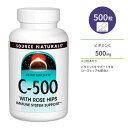 ソースナチュラルズ C-500 ビタミンC 500mg ローズヒップ配合 500粒 タブレット Source Naturals C-500 With Rose Hips 500 Tablets サプリメント ビタミン ローズヒップ アスコルビン酸 ビタミンサプリ