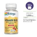 ソラレー ビタミンB-12 1,000mcg 天然チェリー味 トローチ 90粒 Solaray Vitamin B-12 1000mcg 葉酸