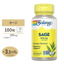 ソラレー セージ 285mg カプセル 100粒 Solaray Sage Leaf VegCap