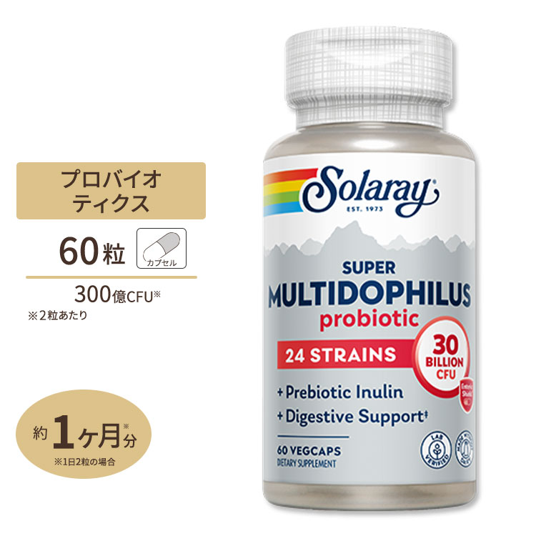 졼 ѡޥɥե륹24(ץХƥ24300۹ ʥե꡼) ץ 60γ Solaray Super Multidophilus 24 Strain Probioticɥե륹 ץХƥ ̶