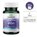 【ポイントUP 3日20時-11日2時】スワンソン サンアクティブ 鉄 15mg カプセル 90粒 Swanson SunActive Iron - Non-Irritating 非刺激性 鉄分(4)