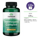 スワンソン サーモジェニック コンプレックス サプリメント カプセル 120粒 Thermogenic Complex EGCG 緑茶エキス クロム クロマックス ミネラル カフェイン ボディメイク