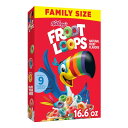 【アメリカウォルマート品】ケロッグ フルーツループ シリアル オリジナル 459g Kellogg's Froot Loops, Family Size, Original, 16.6oz Box (1 Box) 【お取り寄せ商品】【合わせて買いたい】