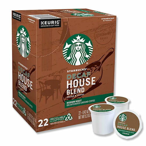 キューリグ Kカップ ハウスブレンドコーヒー デカフェタイプ 22個入り 各0.42oz (約12g) Starbucks (スターバックス)