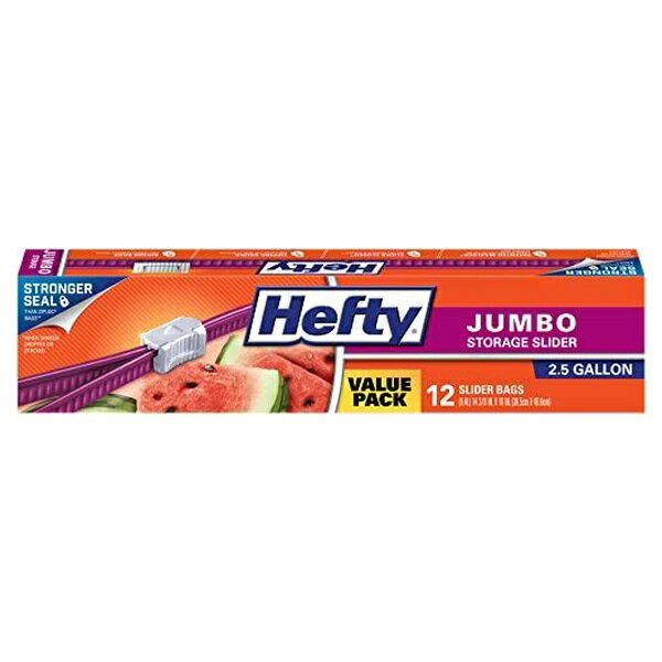 wteB[ XC_[ `bNt Hiۑ  12 Hefty Slider Jumbo Food Storage Bags 12 slider bags