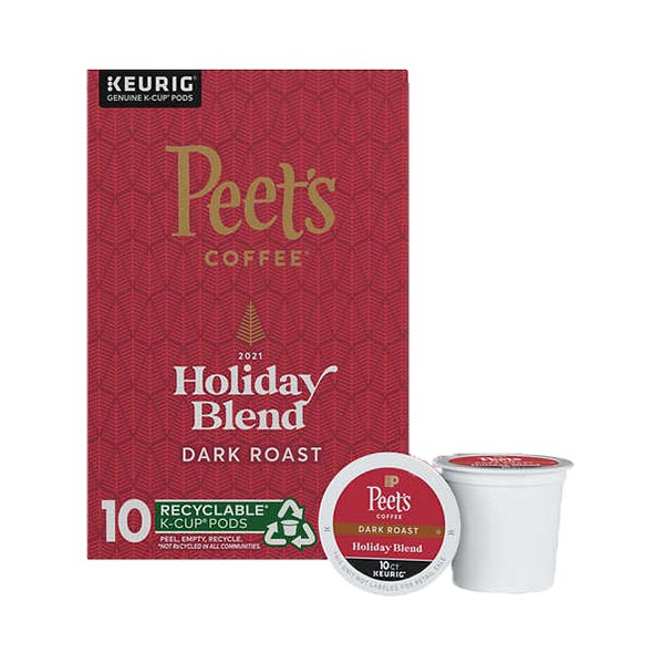 ピーツコーヒー キューリグ Kカップ ホリデーブレンド 10個入り Peet&apos;s Coffee Holiday Blend K-Cup Pod Keurig [海外直送] アメリカ