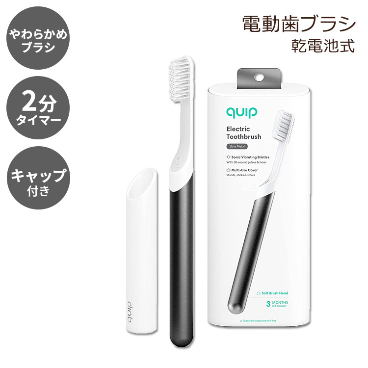 クイップ 電動歯ブラシ 大人用 タイマー ソフト quip Adult Electric Toothbrush バッテリー