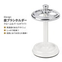 ACfUC ^ uVz_[ X^h 4{p N[&p[zCg iDesign Metal Toothbrush Holder Cup Chrome & Pearl White 