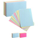 Mr.ペン 罫線入りインデックスカード 180枚 パステル Mr. Pen- Pastel 3 x 5, 180 Lined Index Cards Paste...