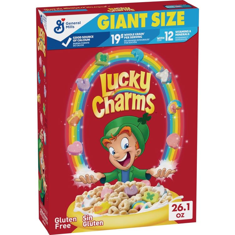 ラッキーチャーム グルテンフリー シリアル マシュマロ入り Lucky Charms Gluten Free Cereal with Marshmallows, Kids Breakfast Cereal, Giant Size, 26.1 oz 【お取り寄せ商品】【合わせて買いたい】