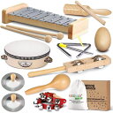 LOOIKOOS 子供用用楽器 天然木製楽器セット 収納バッグ付き LOOIKOOS Toddler Musical Instruments Internati...