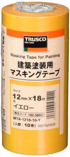 TRUSCO(ȥ饹) ѥޥ󥰥ơ 12mmĹ18m 10  MTA-1218-10-Y  10PK ...