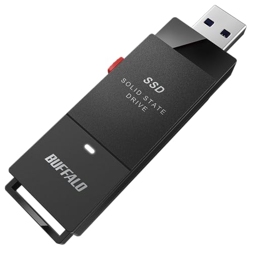 Хåե ( BUFFALO ) USB3.2(Gen1) ݡ֥SSD 500GB ƥå SSD-PUT500U3-BKC