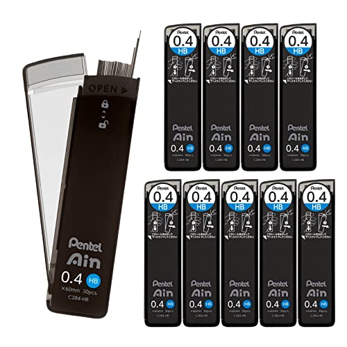 ぺんてる シャープ芯 ぺんてるアイン 0.4mm HB 10個 C284-HB