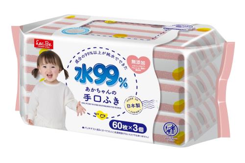 純水ベビーケア レック 純水 99% 手口ふき メッシュシート 60枚×3個 (180枚) 弱酸性 日本製 純水ベビーケア レック 純水 99% 手口ふき メッシュシート 60枚×3個 (180枚) 弱酸性 日本製