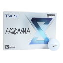 ホンマ ゴルフ ボール TW-X TW-S 2024年モデル 1ダース 12球入り ホワイト イエロー 3ピース ツアー系 スピン 飛距離 ディスタンス ソフト...