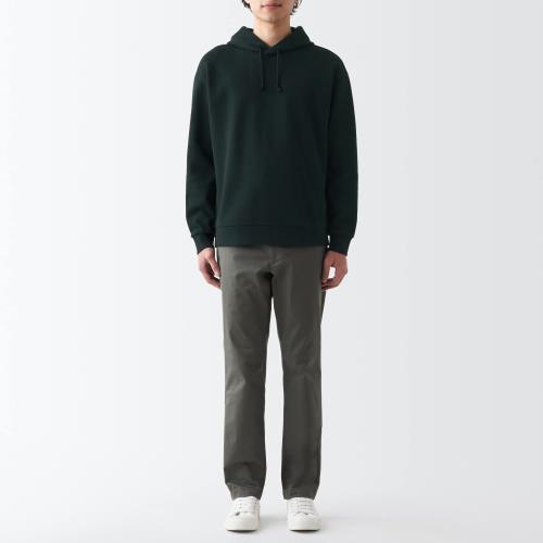 無印良品 二重編みプルパーカー 黒 紳士Mサイズ 12602514