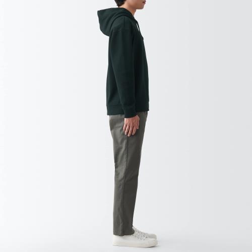 無印良品 二重編みプルパーカー 黒 紳士Mサイズ 12602514