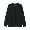 無印良品 紳士 洗いざらし太番手クルーネック長袖Tシャツ メンズ AB1MJA4A 黒 紳士M