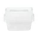 無印良品 蓋をしたままレンジで使えるフードコンテナ 半透明 長方形180mL 4個入り MDC95A3S