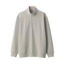 無印良品 紳士 二重編みミラノリブハーフジッププルオーバー メンズ AB1NDA4A グレー 紳士M