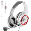 エレコム ゲーミングヘッドセット 有線 両耳オーバーヘッド 2m 軽量モデル ホワイト HS-G30WH