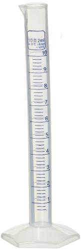 TRUSCO(トラスコ) メスシリンダー 10ml 青目盛付 PP製 MS10