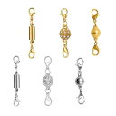 YANYULI ネックレス 留め具 マグネットクラスプ 6個セット 延長用金具 接続金具 延長調整 アクセサリーパーツ エンドパーツ ネックレス ブレスレット ジュエリー用 DIY ハンドメイド クラフト用品 手作り素材