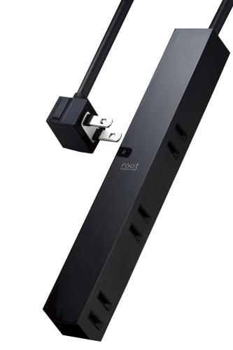 エレコム 電源タップ 見せるインテリア roo't(ルオット) 6個口 1.5m ブラック AVT-D3-2615BK